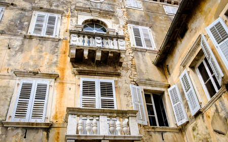 typical old town in istrienの写真素材