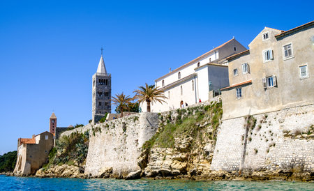 old town of rab in croatiaのeditorial素材