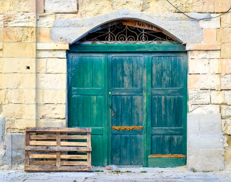 old wooden front door - photoの写真素材