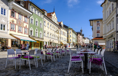 BAD TOELZ, GERMANY - MARCH 23: old town of bad toelz - bavaria on march 23, 2017のeditorial素材