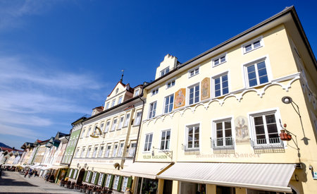 BAD TOELZ, GERMANY - MARCH 23: old town of bad toelz - bavaria on march 23, 2017のeditorial素材