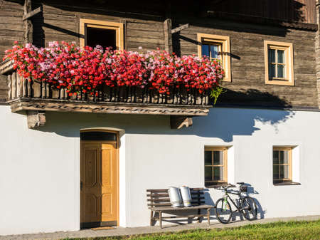 typical old wooden window - bavariaの写真素材