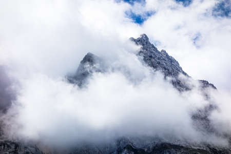 karwendel mountains in austria - small valley called engalmの写真素材