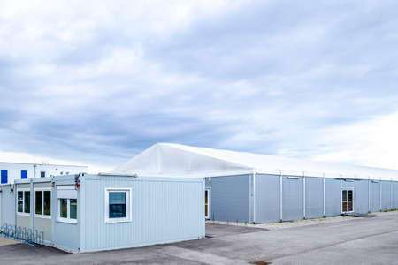 new gray mobile home container