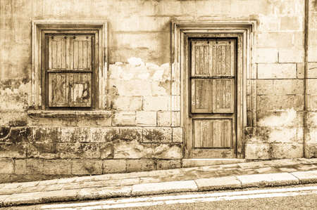 Old wooden front doorの写真素材