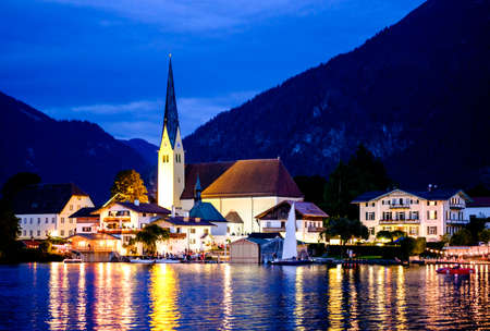 famous tegernsee lake in bavaria - germany - rottach egern