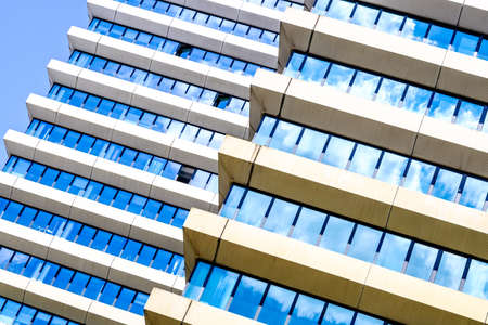 Reflections at a modern office buildingの写真素材