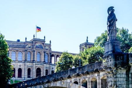facade of the famous maximilianeum at munich/germanyのeditorial素材