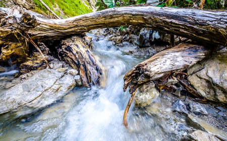 waterfall in kreuth - bavaria - germanyの写真素材