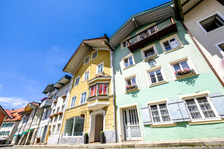 old town of the village bad toelz - bavariaの写真素材