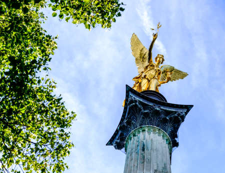 famous friedensengel in munich - germany - Bogenhausen - 1896の写真素材