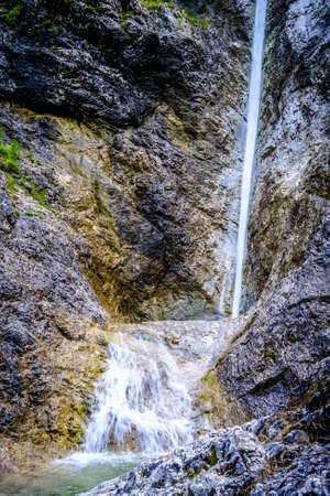 waterfall in kreuth - bavaria - germanyの写真素材