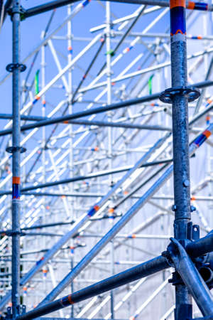 modern scaffolding at a construction site