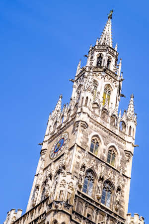 famous munich city hall at the marienplatz - germany - bavariaの写真素材