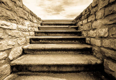 old steps at a historic building