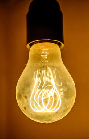 old lamp at the ceilingの写真素材