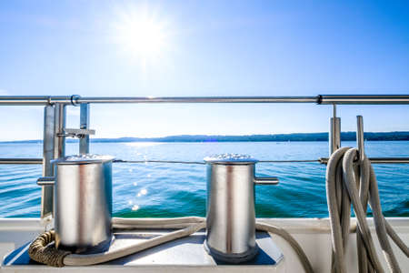 ship bollard at a modern ferry