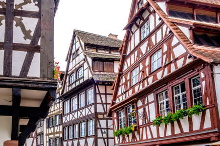 the district petite france in strasbourg - strassburgの写真素材