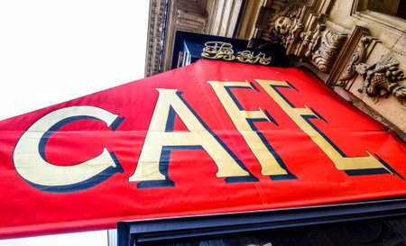 old cafe sign in austria