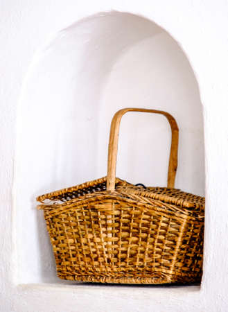 old basket - close up - photoの写真素材