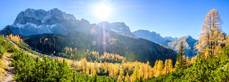 karwendel mountains in austria - small valley called engalm