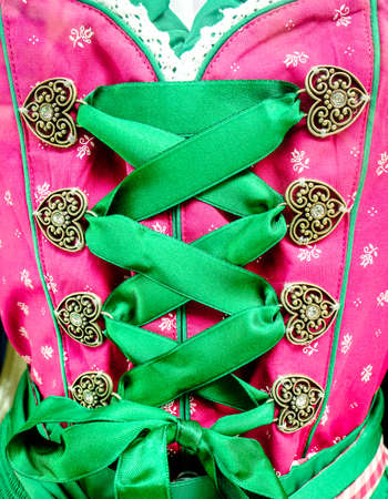 part of a typical bavarian dirndlの写真素材