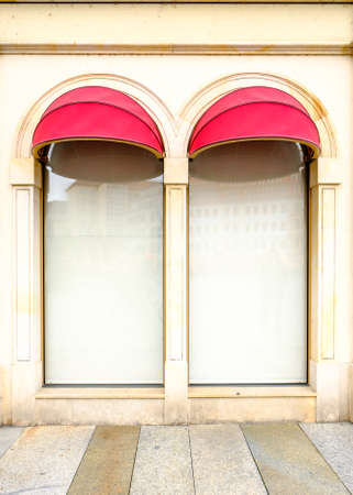 old store front with empty windows
