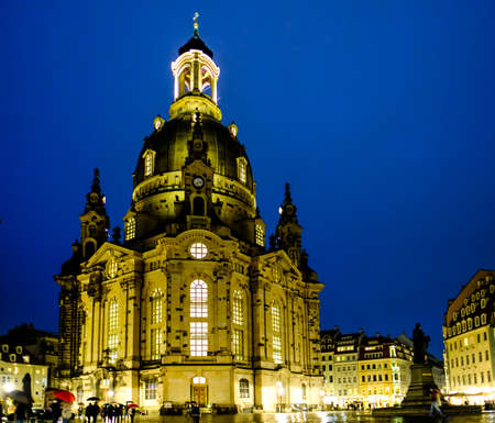 famous frauenkirche in dresden - germanyの写真素材