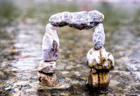 nice stack rocks at the kaunertal in austriaの写真素材
