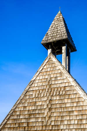 old church tower - close upの写真素材