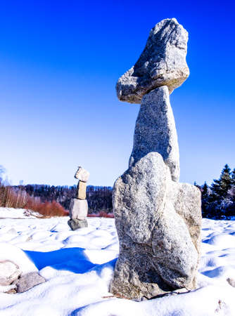 nice stack rocks at the kaunertal in austriaの写真素材