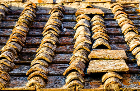 roof tiles - nice background patternの写真素材