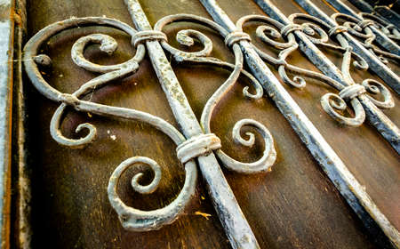 part of an old fence - close-up