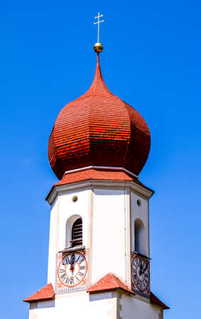 old church tower - close upの写真素材