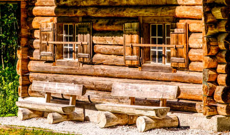 old blockhouse at the european alpsの写真素材
