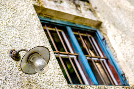 old, antique streetlamp - closeup - photoの写真素材
