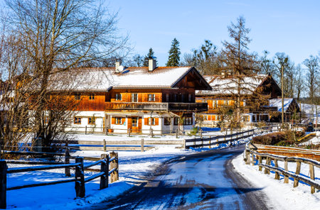 old bavarian farmhouse near munich - germany