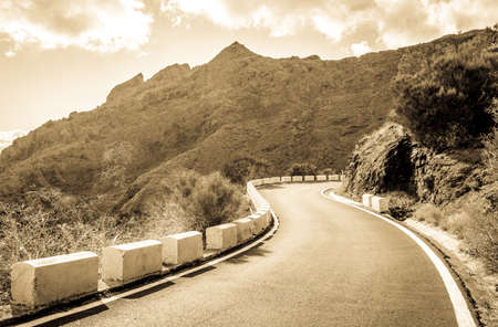 country road at tenerife - spain