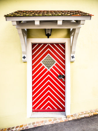 close-up of an old wooden doorのeditorial素材