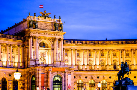 the famous hofburg building in vienna - austriaのeditorial素材