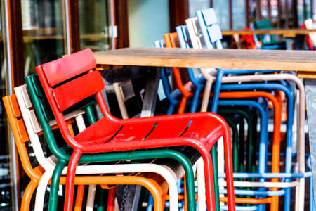 old fashioned bar stoolsの写真素材