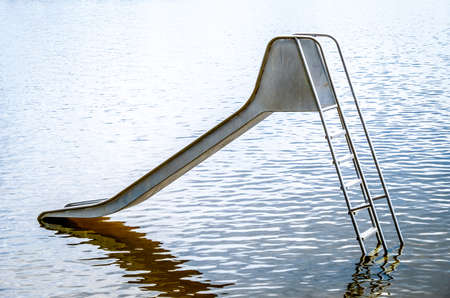 beautiful slide at a playground