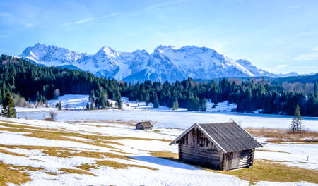 geroldsee lake near kruen - bavariaの写真素材