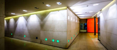 modern corridor at a building in rome - nice background with copy spaceの写真素材