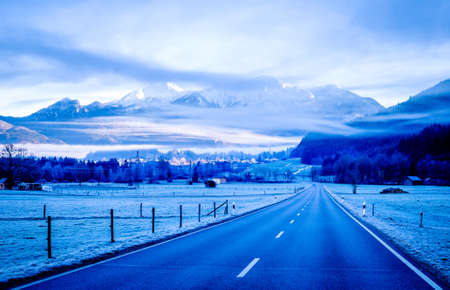 bavarian alps near kochel am seeの写真素材