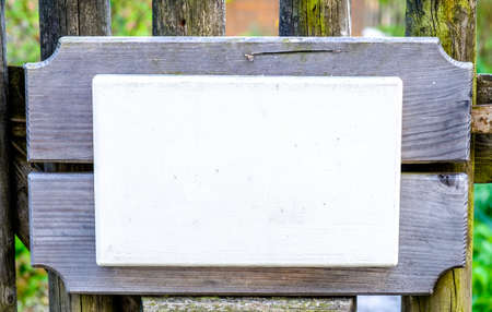 wooden billboard with copy spaceの写真素材