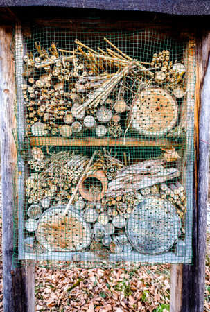 old insect house at a farmの写真素材