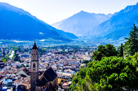 typical church at the european alpsの写真素材