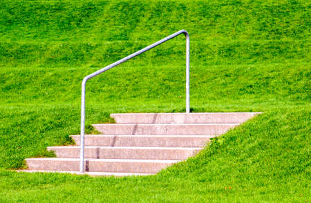 steps at a meadow - photo