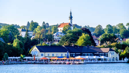 typical church at the european alpsの写真素材